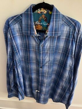 Robert Graham Blue Plaid Long-Sleeve Button-Down Shirt